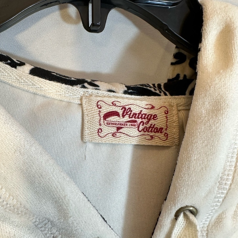 Vintage Cotton Size L Long Sleeve Hooded Pullover Kangaroo Pockets Sweatshirt - Picture 4 of 15